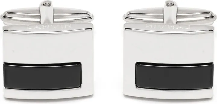 Square Engraved-Logo Cufflinks