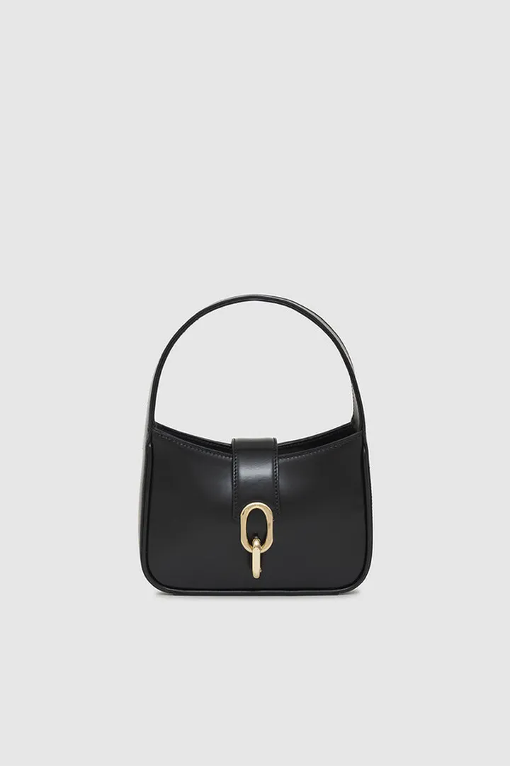 ANINE BING Mini Cleo Bag in High-Shine Black