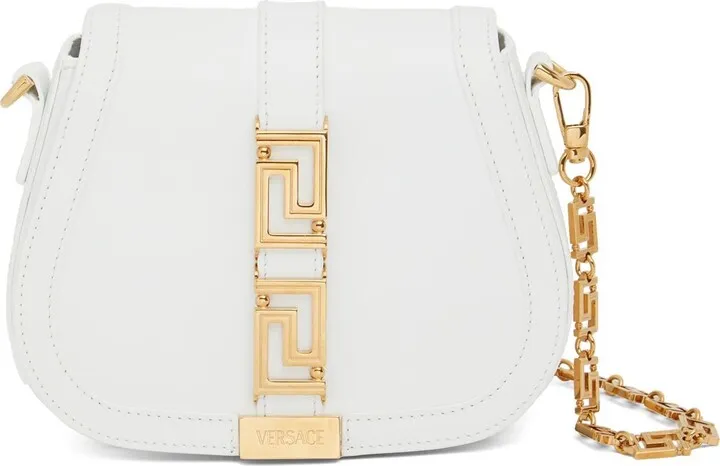 Mini Greca Goddess leather shoulder bag