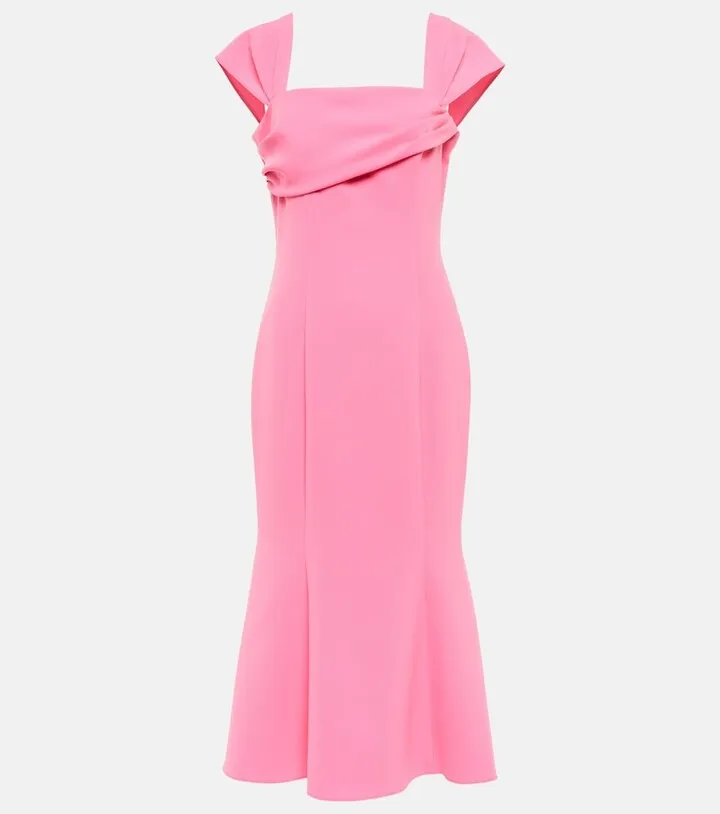 Square-neck midi dress