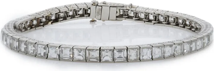 Women's Platinum Deco Diamond Bracelet