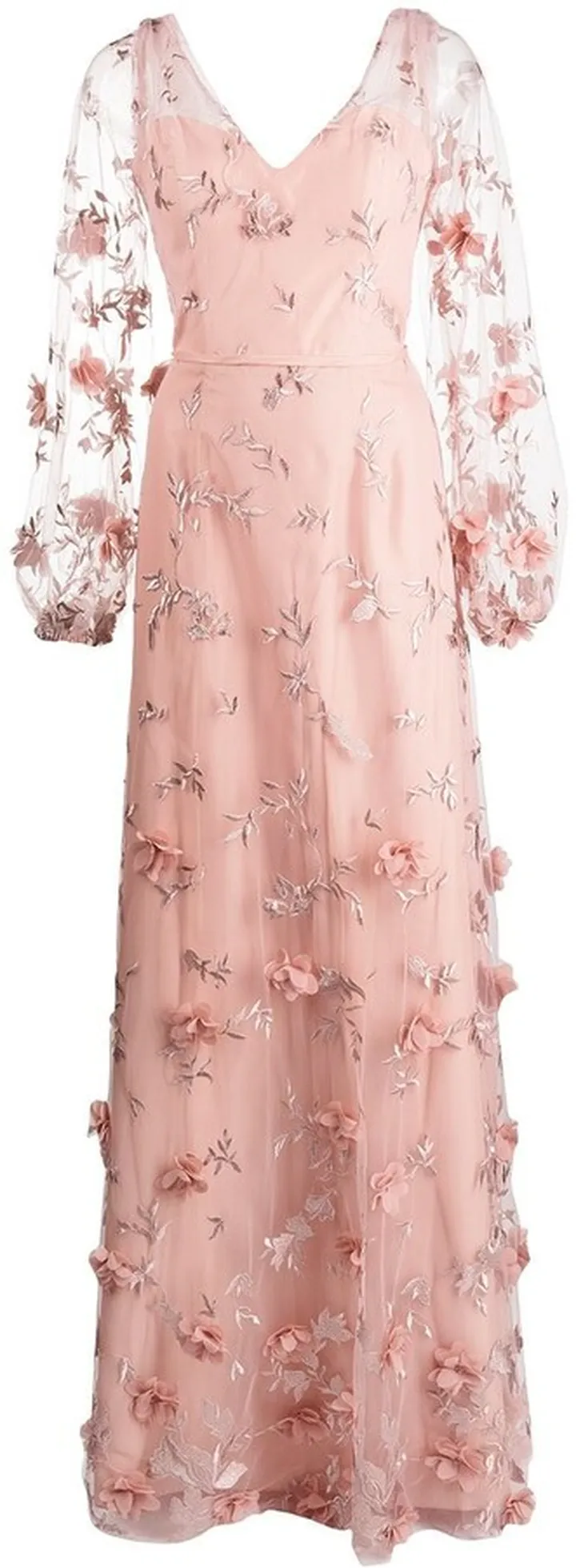 Avellino floral-embroidered dress