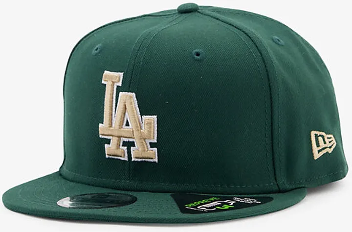 New Era Mens Dark Green 9FIFTY LA Dodgers Recycled-polyester Baseball cap