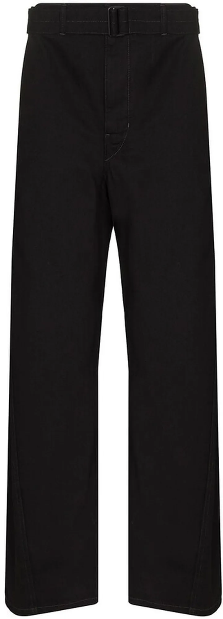 Twisted belted loose-fit jeans