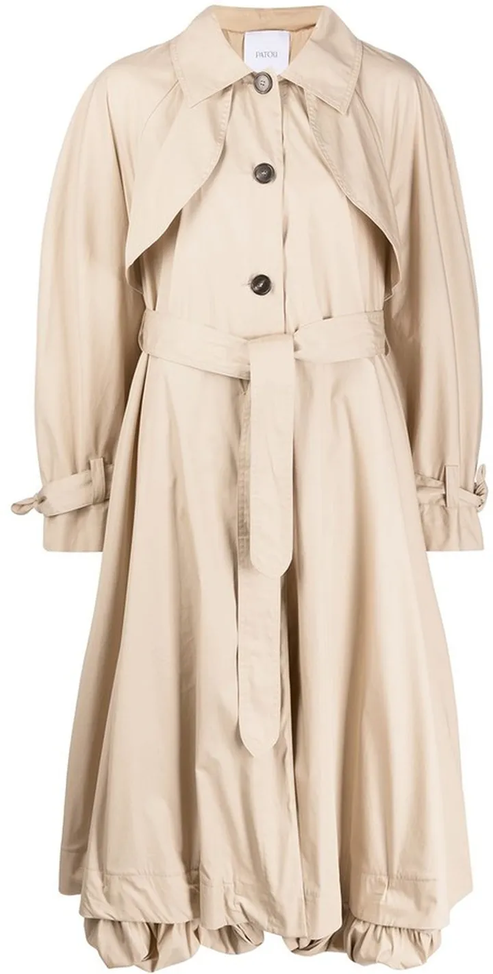 Flared Belted Trench Coat