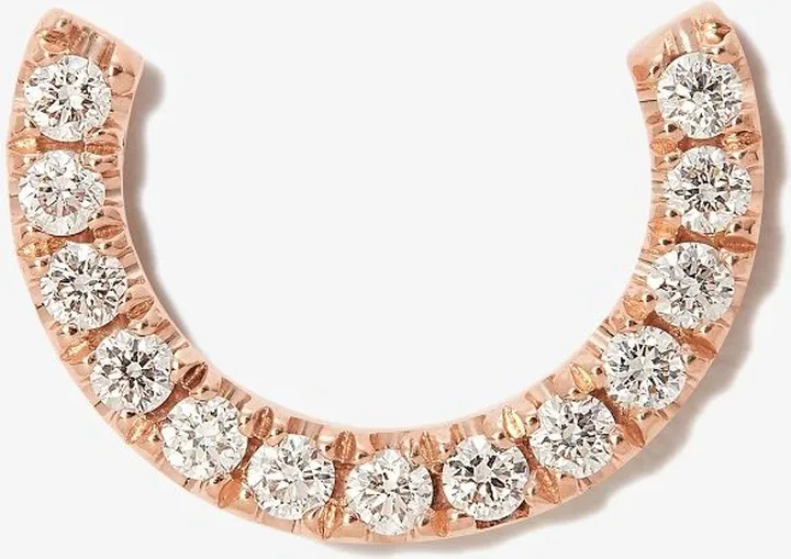 18K Rose Gold Demi Eternity Diamond Earring