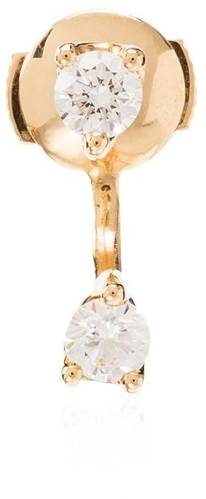 18kt gold and diamond Orbit stud earring
