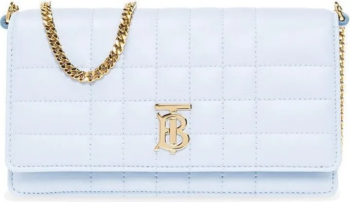 Burberry Lola Logo Plaque Quilted Shoulder Bag