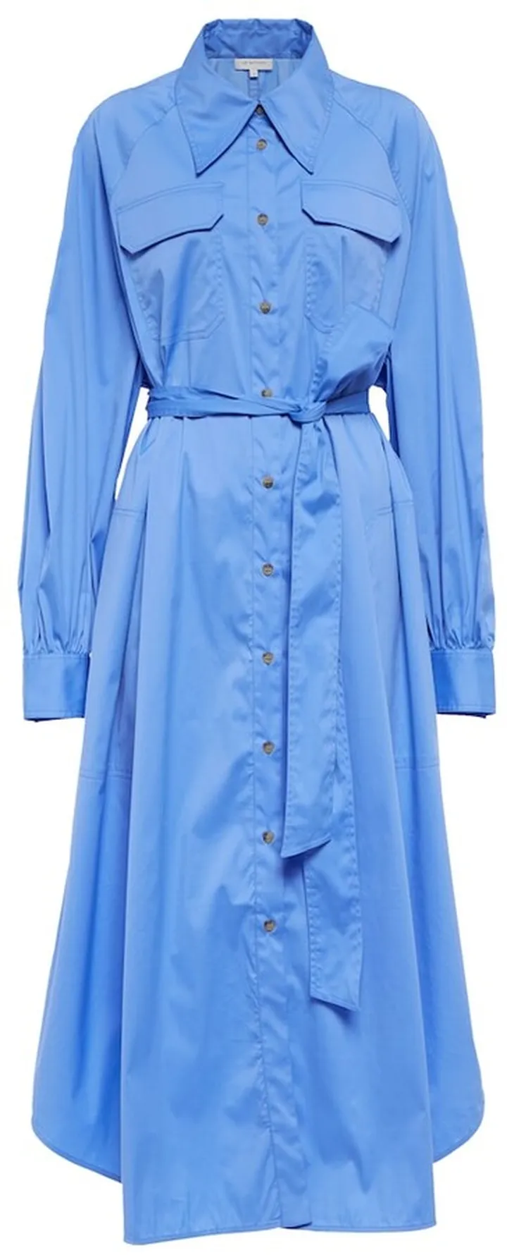 Cotton-bled shirt dress