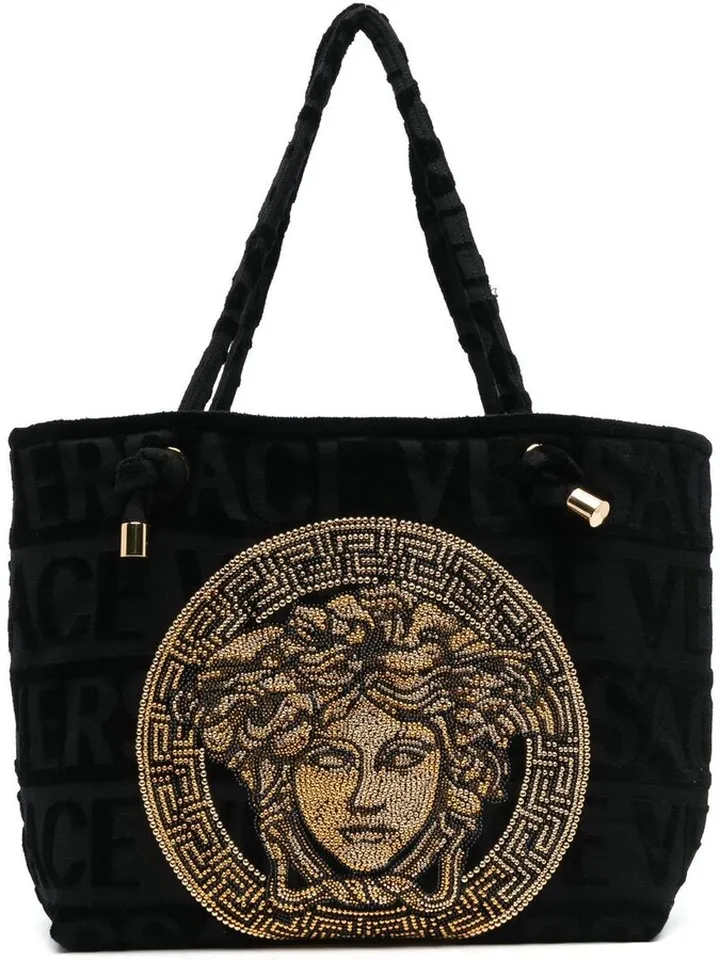 Medusa-embellished tote bag