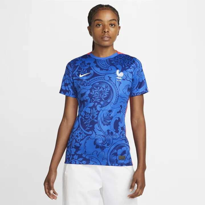 FFF 2022 Stadium Home Nike Women's Dri-FIT Soccer Jersey in Blue
