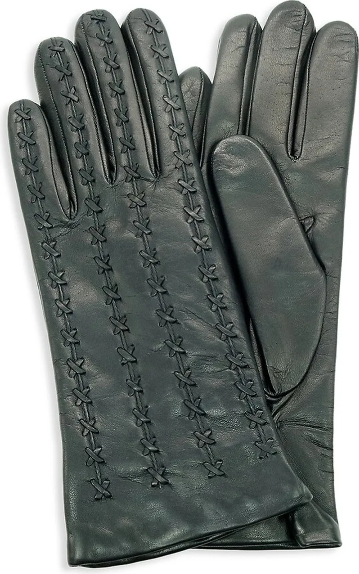 9" Cross Stitched Leather Gloves