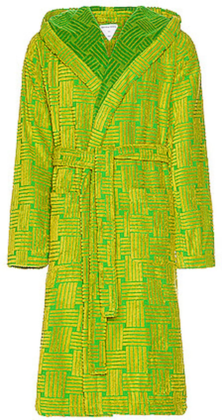 Bottega Veneta Bathrobe Intreccio in Green