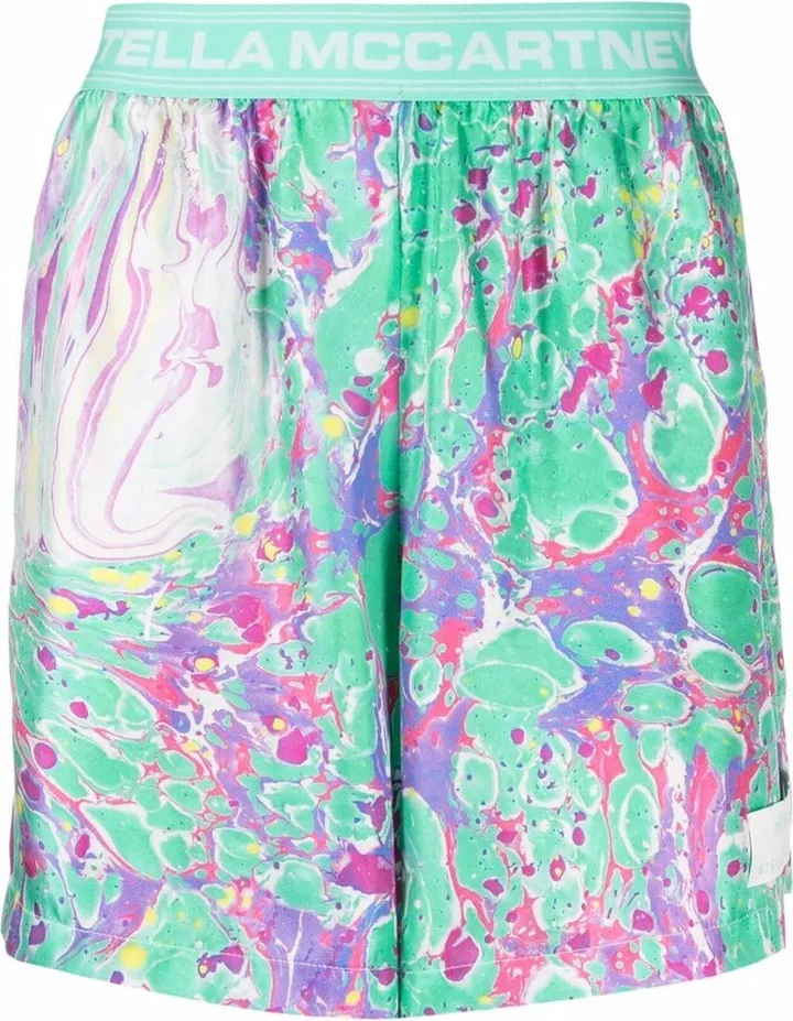 x Ed Curtis oil swirl shorts