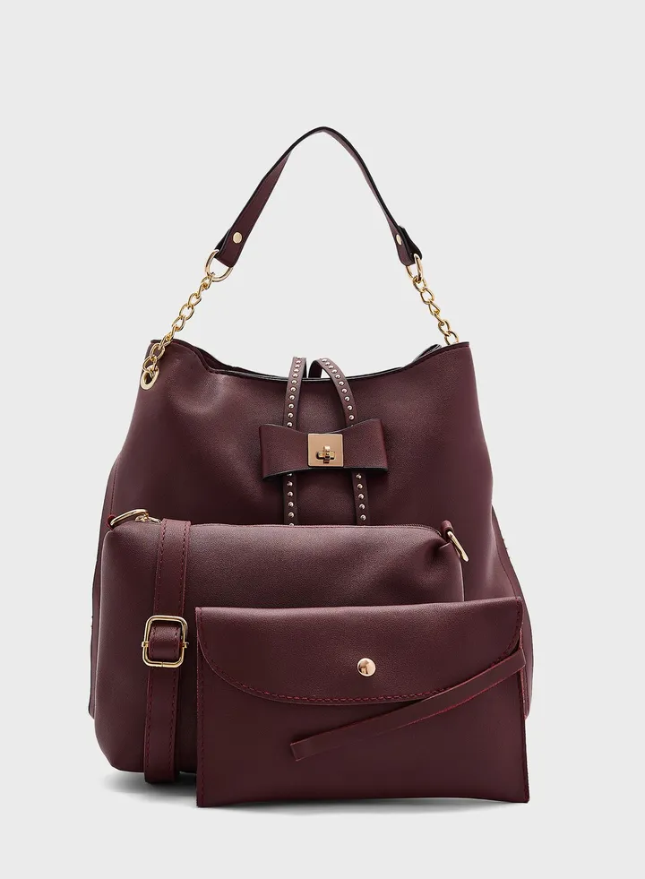 3 Piece Tote Handbag Set