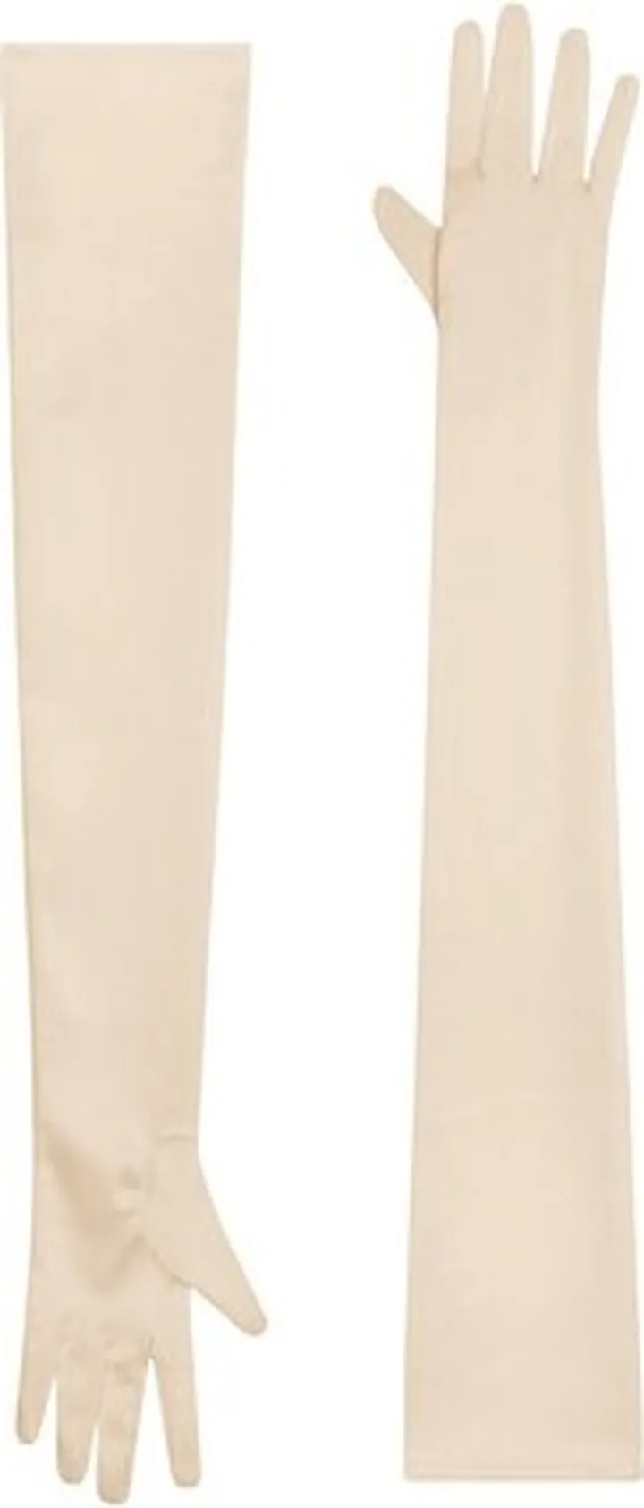 Long stretch satin gloves