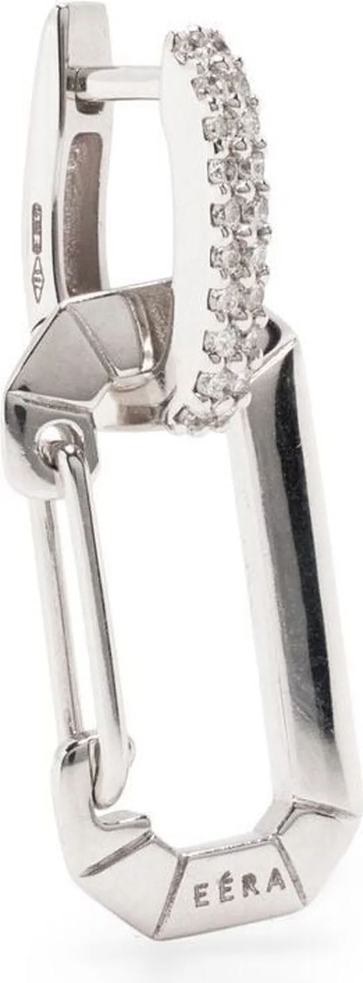 18kt white gold Chiara diamond hoop earring