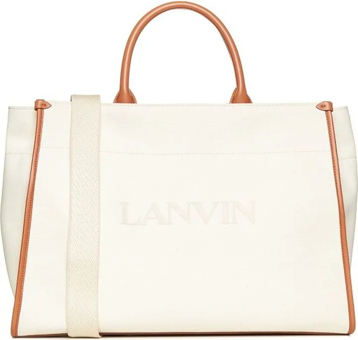 Lanvin PM Logo Detailed Tote Bag
