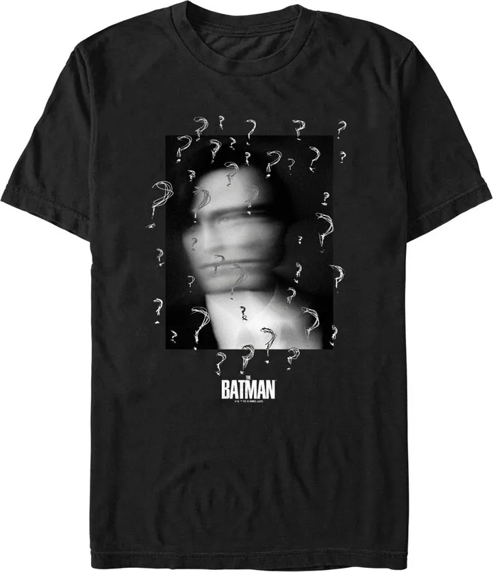 Men's The Batman Faded Who Is Batman? T-Shirt - Black - X Large