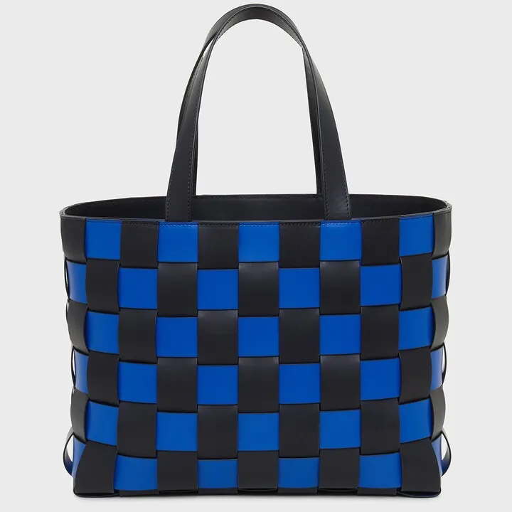 Upcycled Woven Tote - Royal Multi