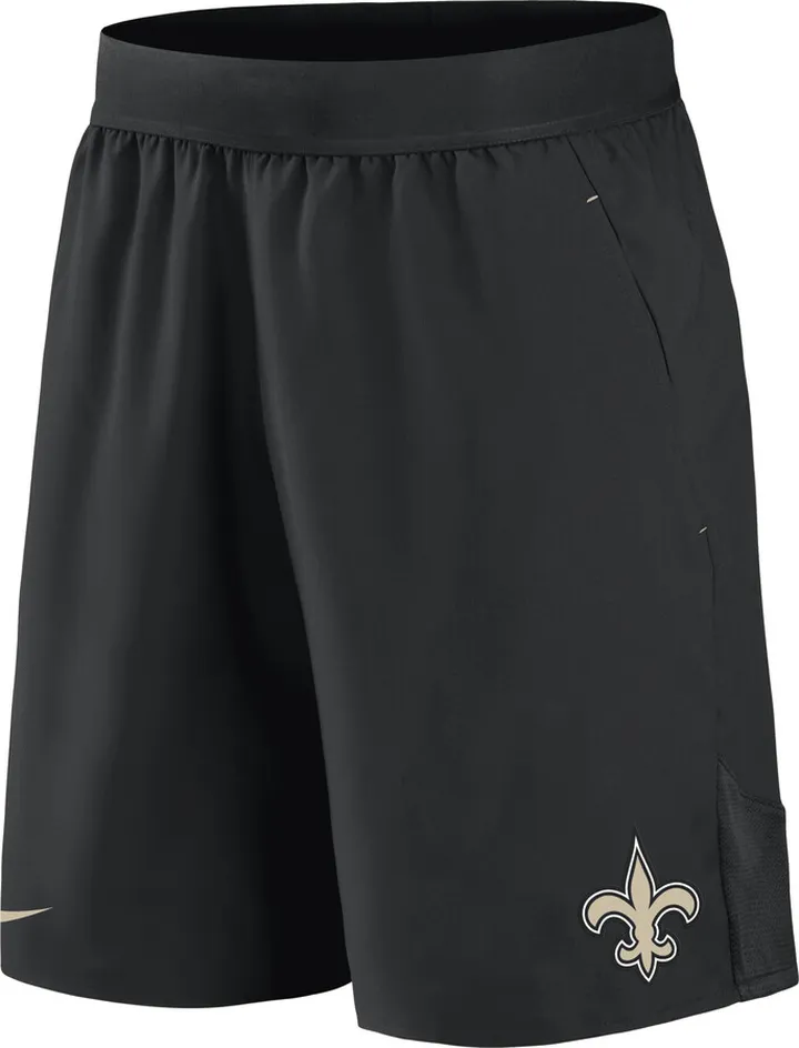 Nike Men's Dri-FIT Stretch (NFL New Orleans Saints) Shorts in Black
