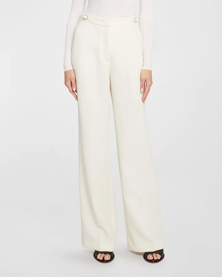 Vesta Wide-Leg Crepe Pants