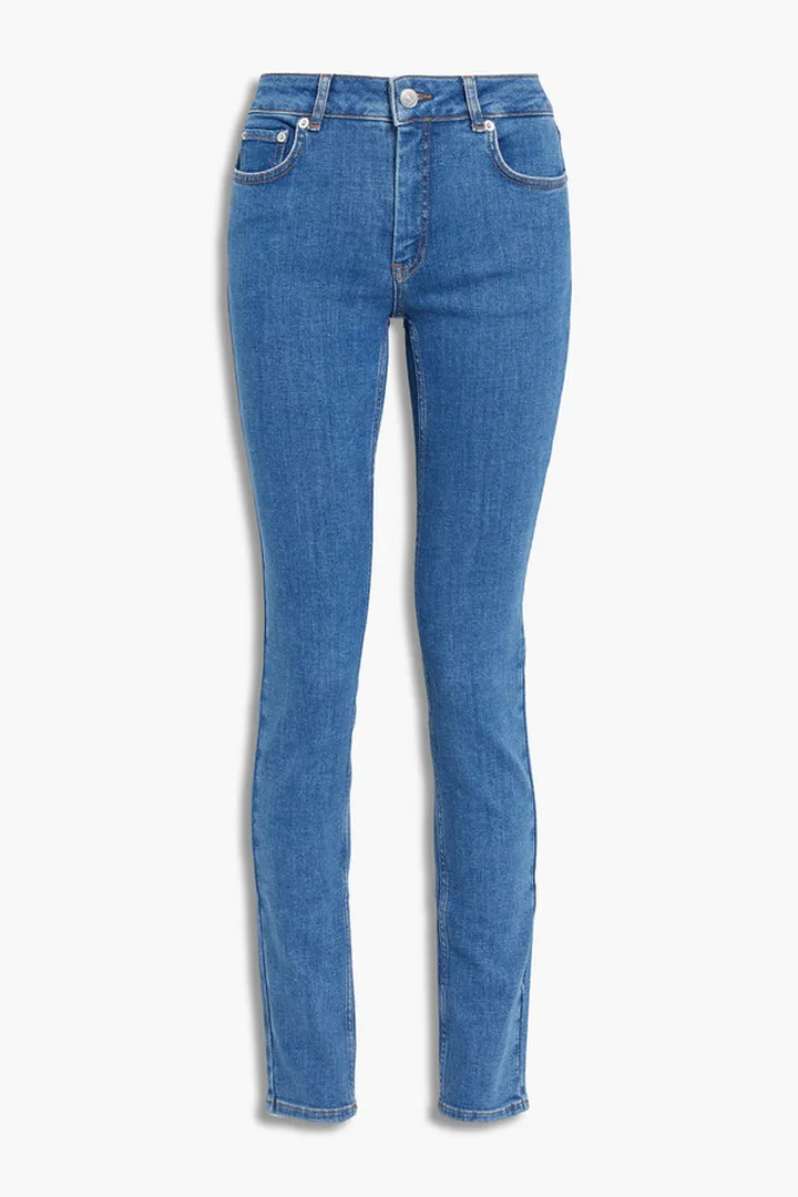 Mid-rise skinny jeans
