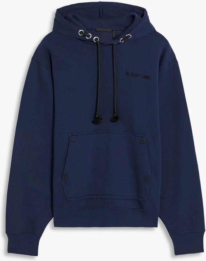 Sailor embroidered cotton-blend fleece hoodie