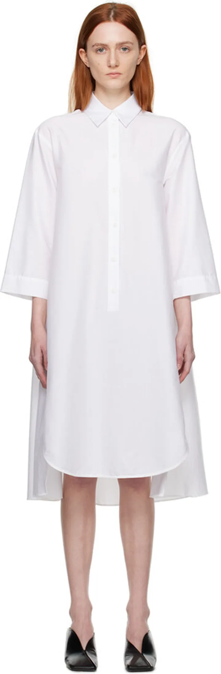 Max Mara Leisure White Uncino Midi Dress