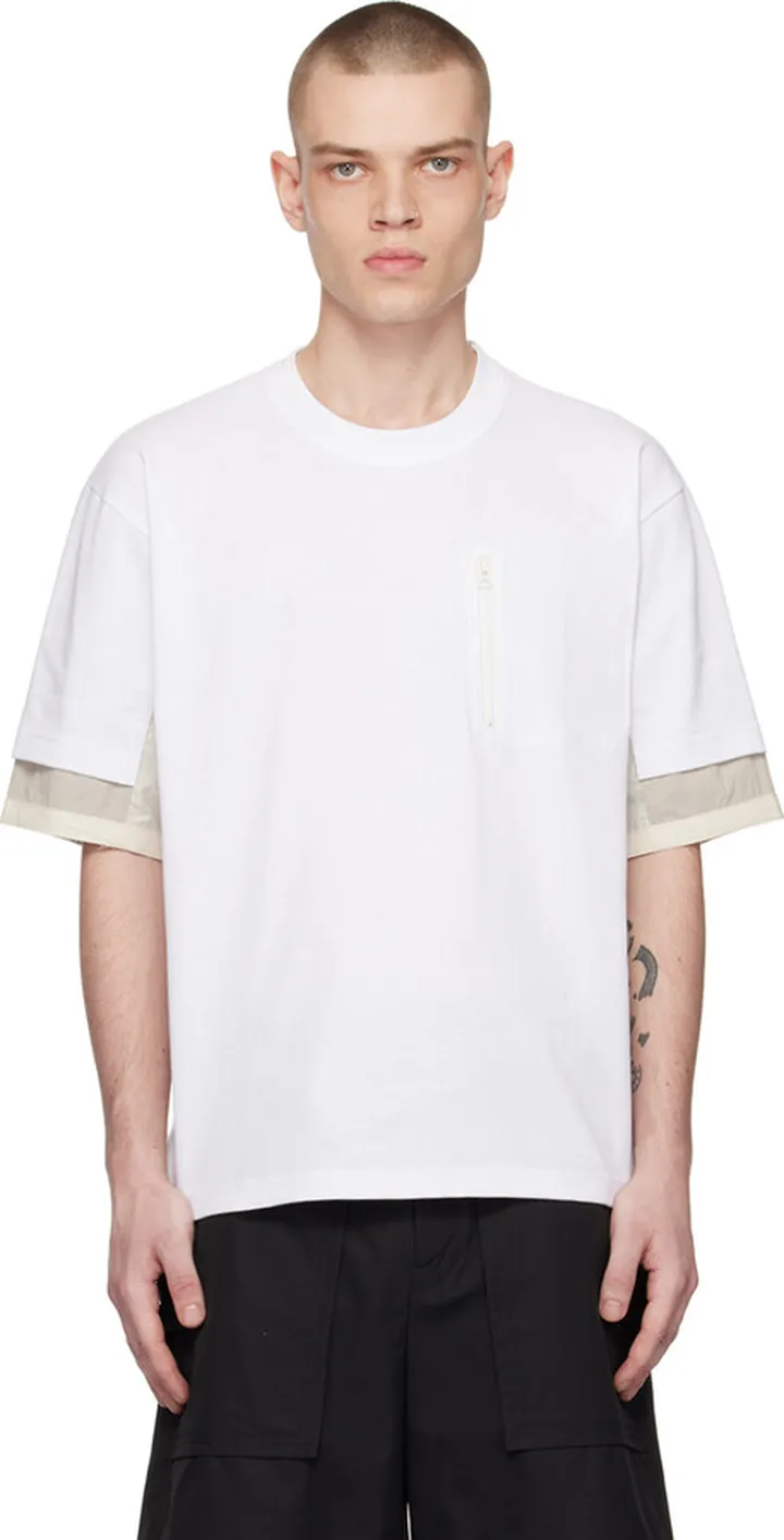 sacai White Layered T-Shirt