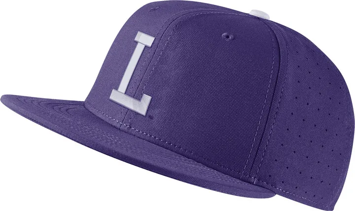 LSU Nike Unisex College Fitted Baseball Hat in Purple