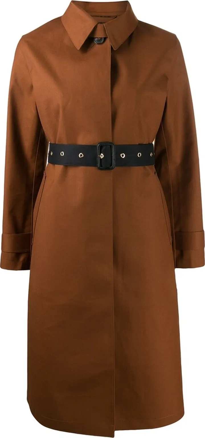 Belted Button Up Trench Coat