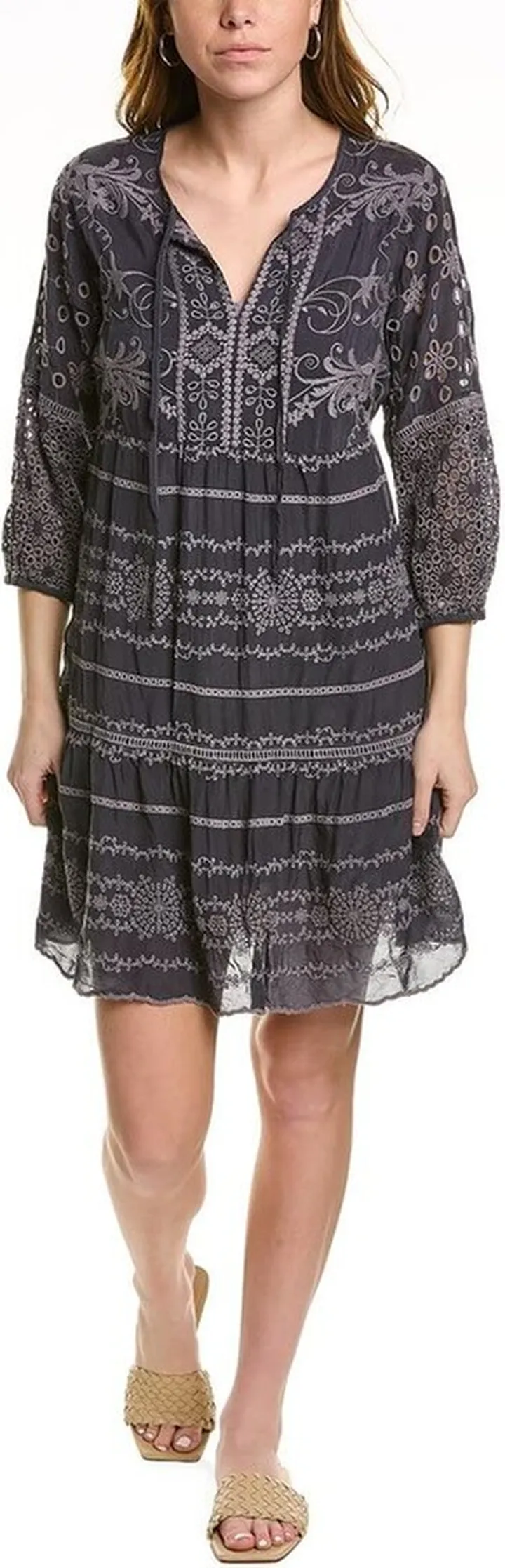 Johnny Was Women's Long Sleeve Tunic Dress