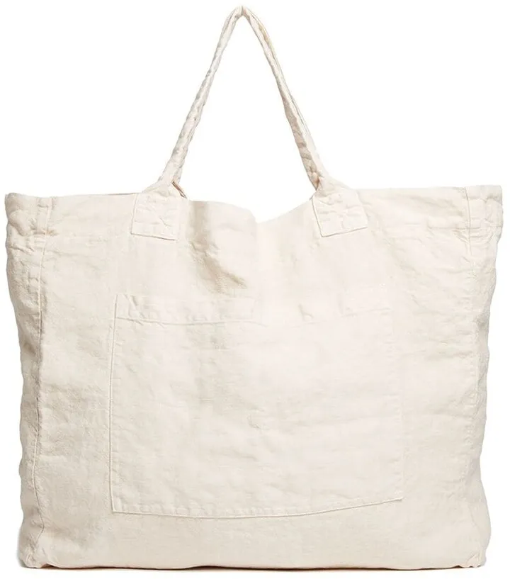 Linen Weekend Tote Bag
