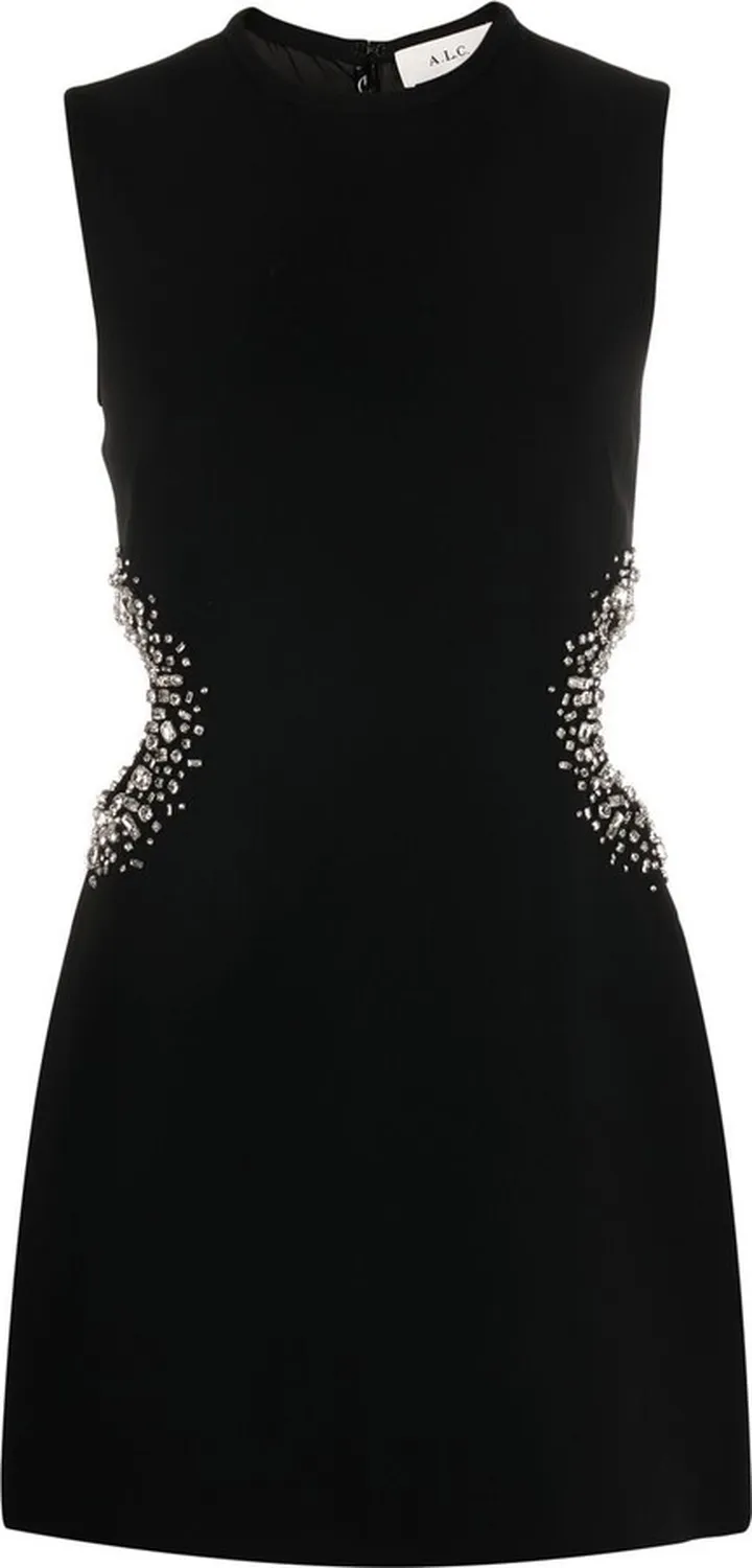 Crystal-Embellished Shift Dress