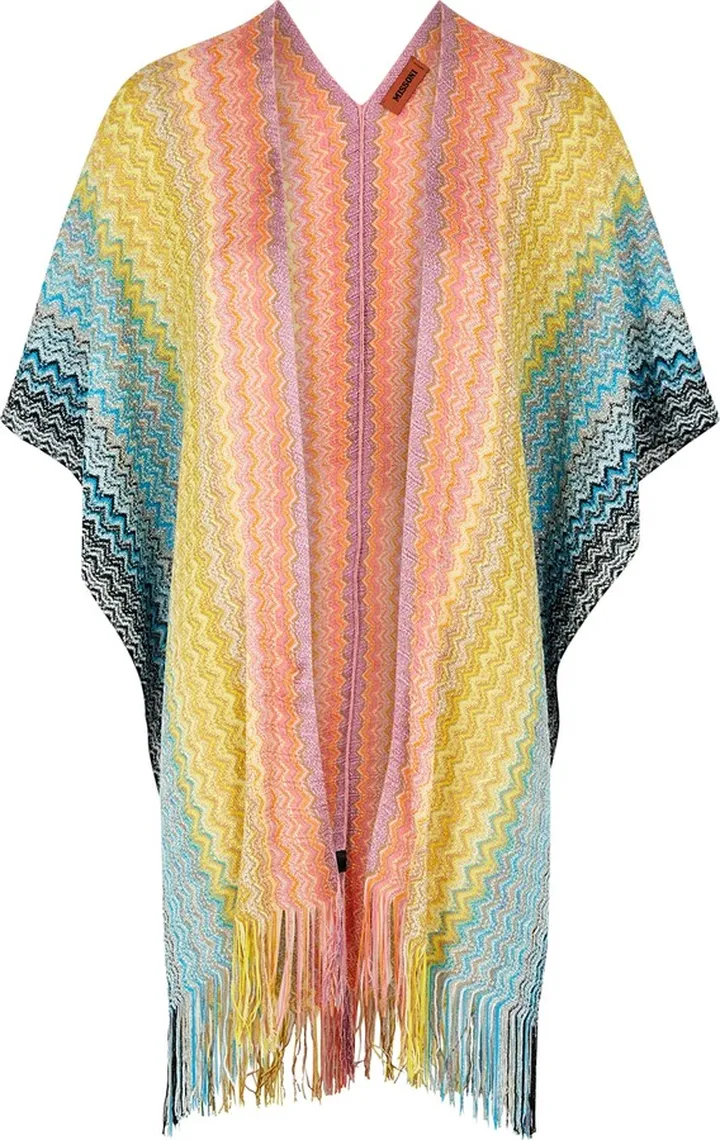 Missoni Zigzag Metallic-weave Cape