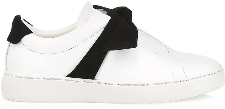 Clarita Bow Leather Sneakers