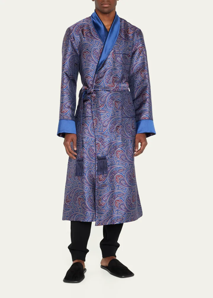 Men's Verona 59 Silk Brocade Robe