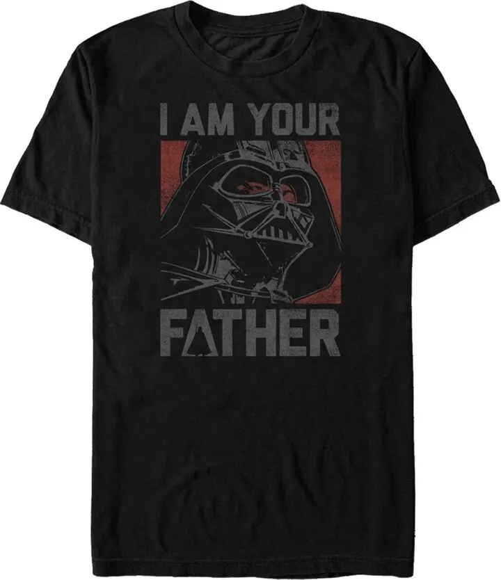 Men's Star Wars I Am Your Father Darth Vader Retro Portrait T-Shirt - Black - Small