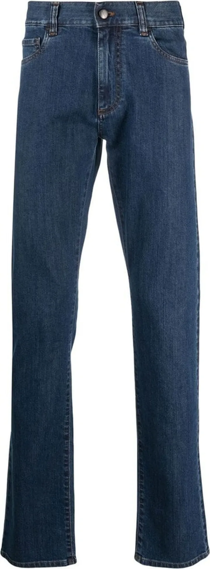 Logo-Patch Straight-Leg Trousers