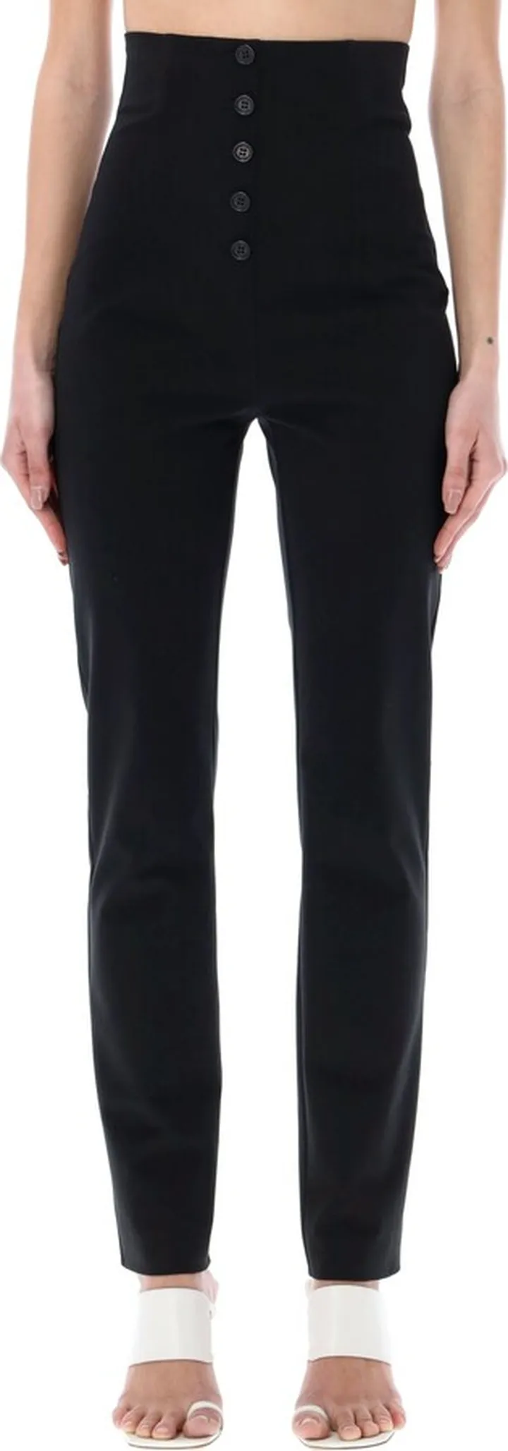 High-waist Buttoned Pants