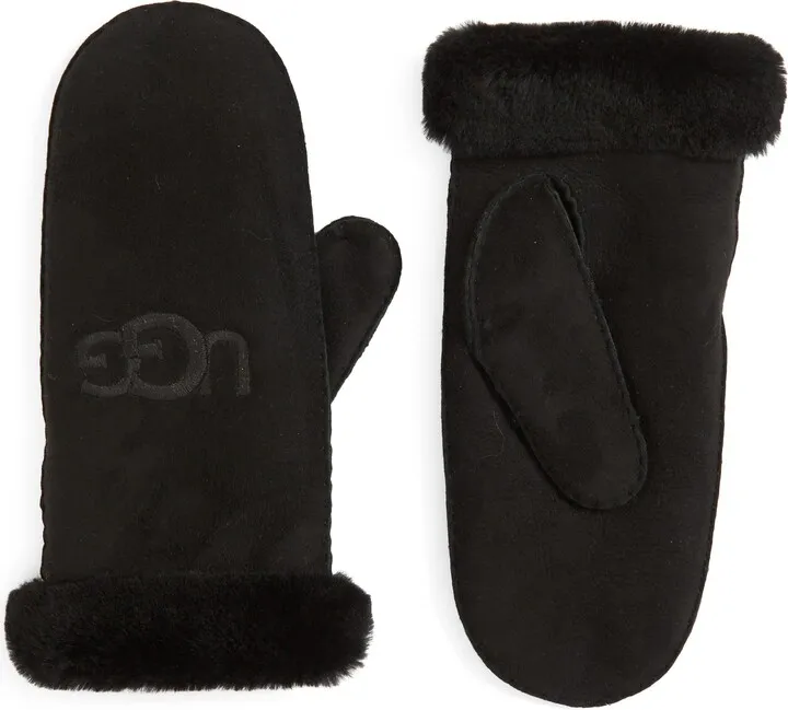 Genuine Shearling Lined Mittens