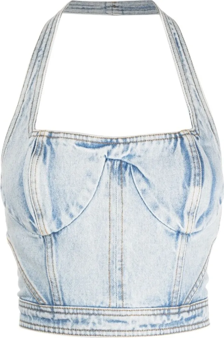 HERON PRESTON- Denim Crop Top