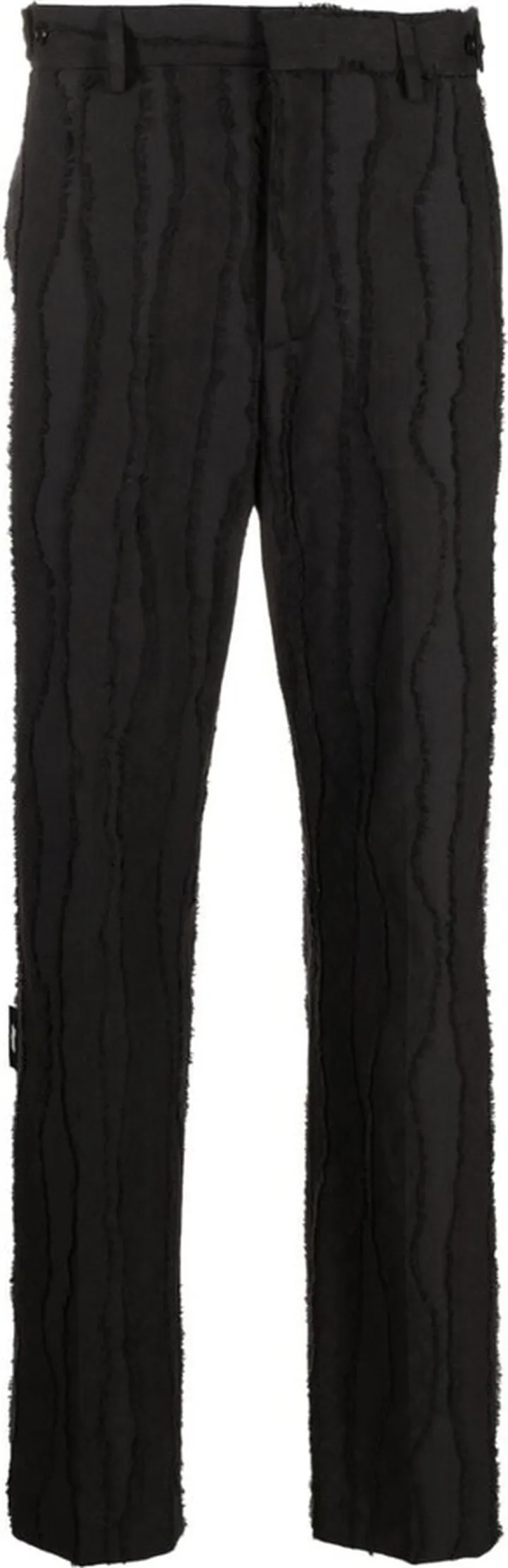 Frayed-Detail Straight-Leg Trousers