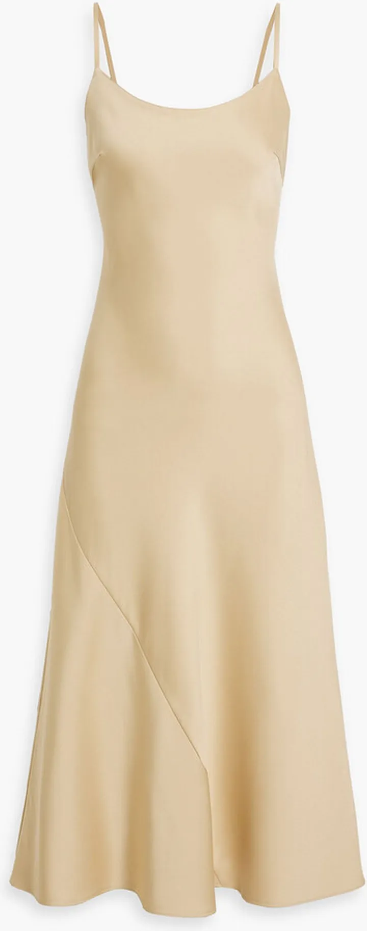 Emery satin-crepe midi slip dress
