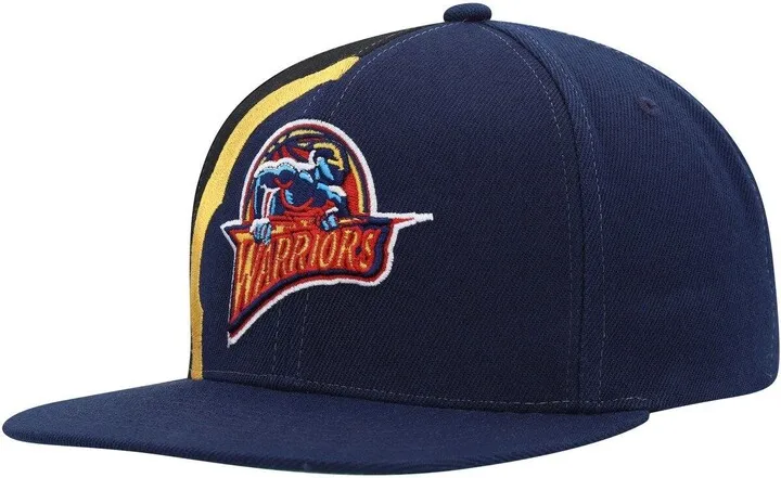 Men's Mitchell & Ness Navy Golden State Warriors Hardwood Classics Retroline Snapback Hat