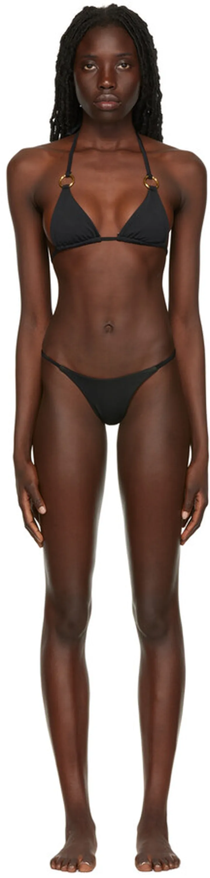 Louisa Ballou Black Mini Ring Bikini