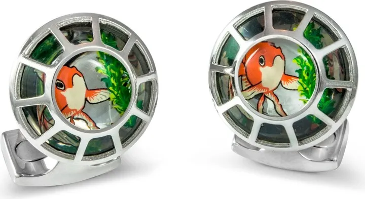 Deakin & Francis - Deakin & Francis Porthole Cufflinks With Fish