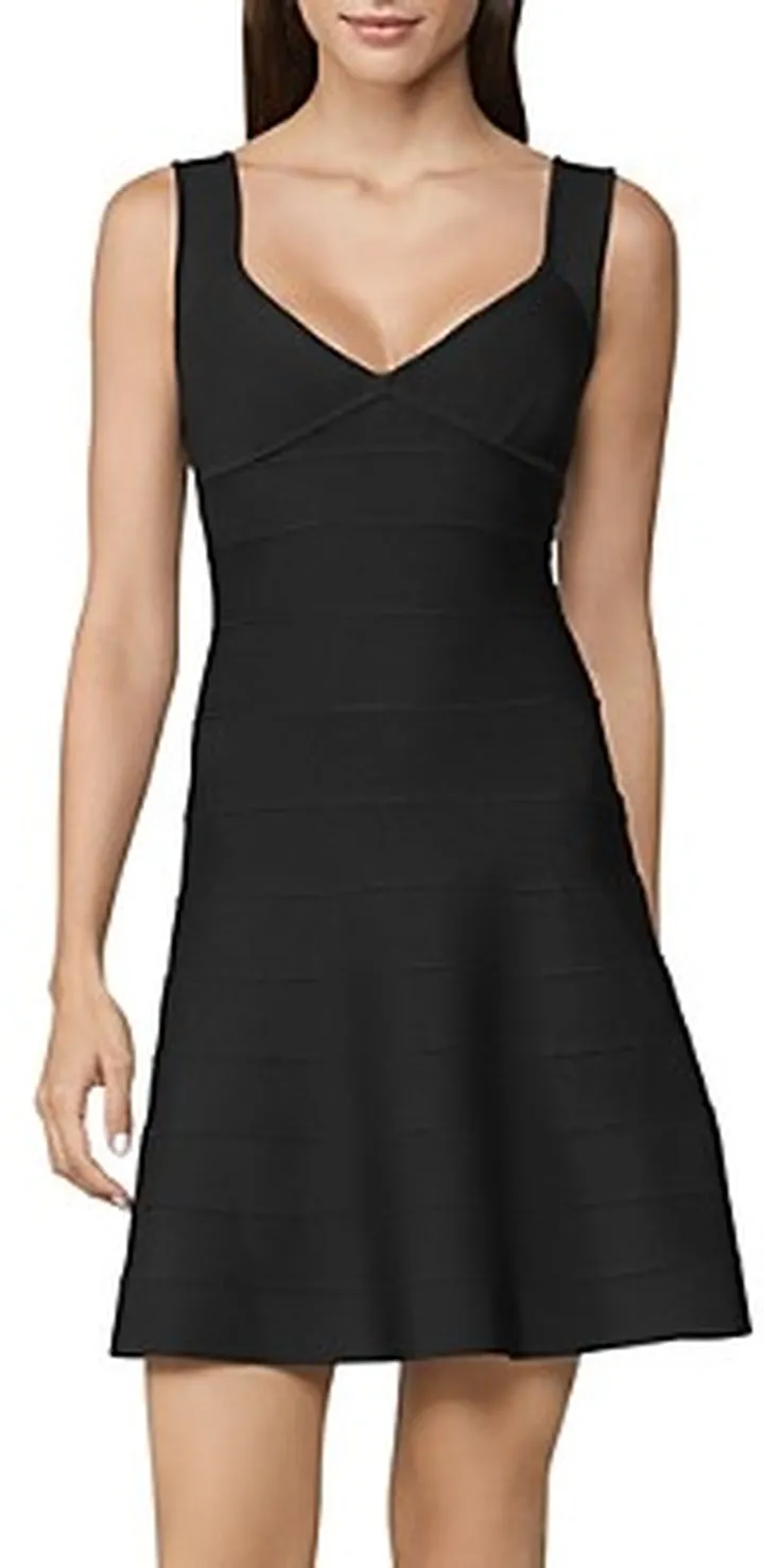 Herve Leger Icon Banded A-Line Dress