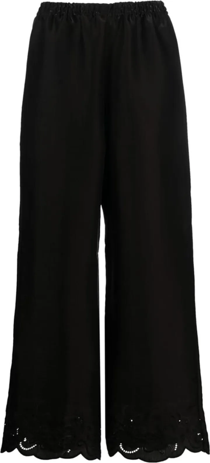 Broderie-Anglaise Straight-Leg Trousers